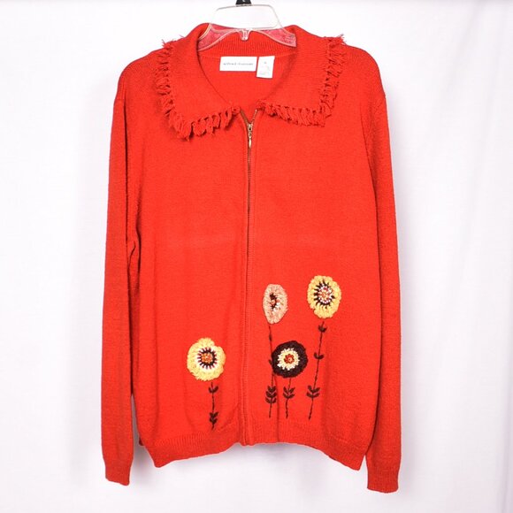 Alfred Dunner Women's Full Zip Fall Sweater Size XL - Picture 1 of 6